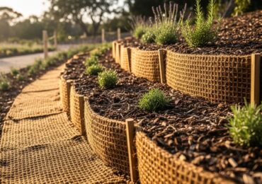 Géotextiles biodégradables en coco ou jute pour l&rsquo;aménagement paysager
