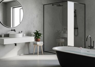 Salle de bains en béton ciré  : le total look murs et sol