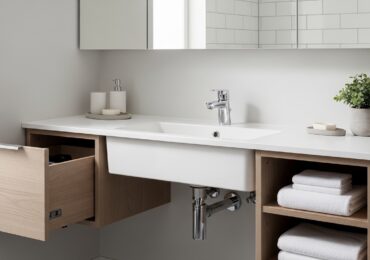 Lavabo ergonomique PMR : espace sous vasque
