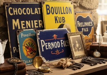 Publicité ancienne : collectionner les plaques émaillées et objets vintage