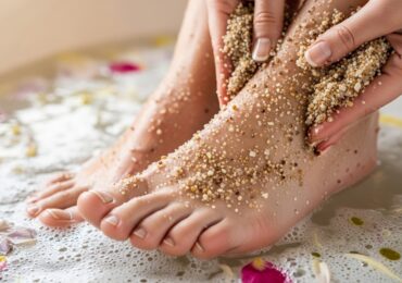 Routine pieds doux : râpe, gommage et masque chaussette