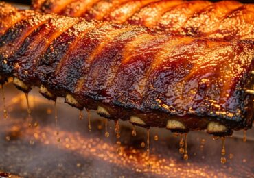 Travers de porc caramélisés à la rôtisserie