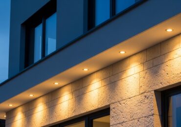 Spot encastré avant-toit : éclairer la façade du haut