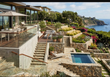 Patio multi-niveaux : structurer votre terrain en pente