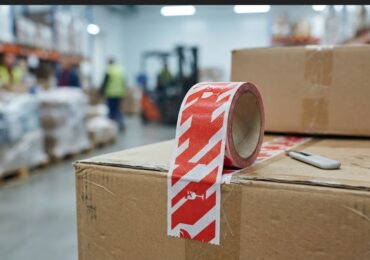 Ruban adhésif spécifique pour signaler la marchandise fragile en transport