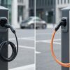 Bornes de recharge publiques : prise connecteur Type 2 ou câble attaché