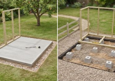 Fondation pour abri de jardin : dalle béton vs plots sur gravier
