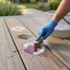 Le nettoyage des taches de vin, de graisse ou de chlore sur une terrasse composite