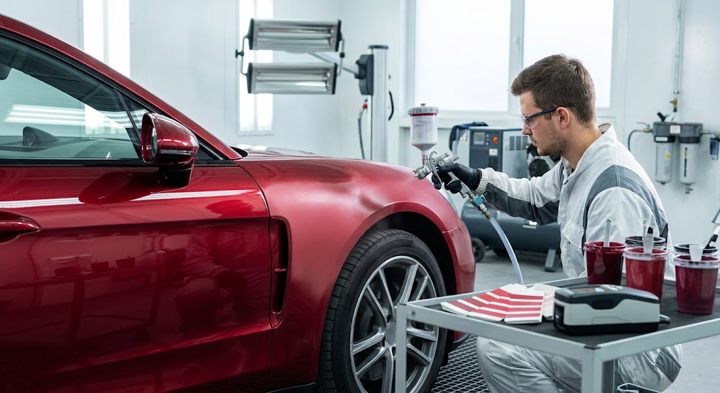 Peinture après une réparation de carrosserie